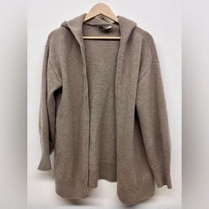 Gentle Herd Hooded Cashmere Cardigan Sweater Size M